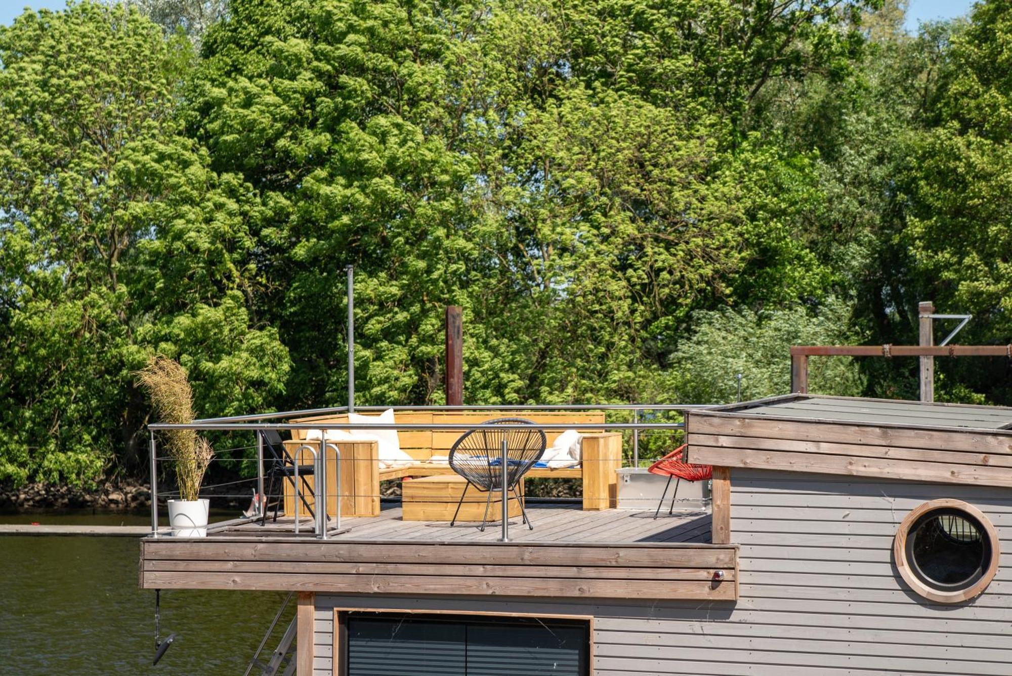 Hotel Hausboot Off Im Diamantgraben An Der Elbe Hamburk Exteriér fotografie